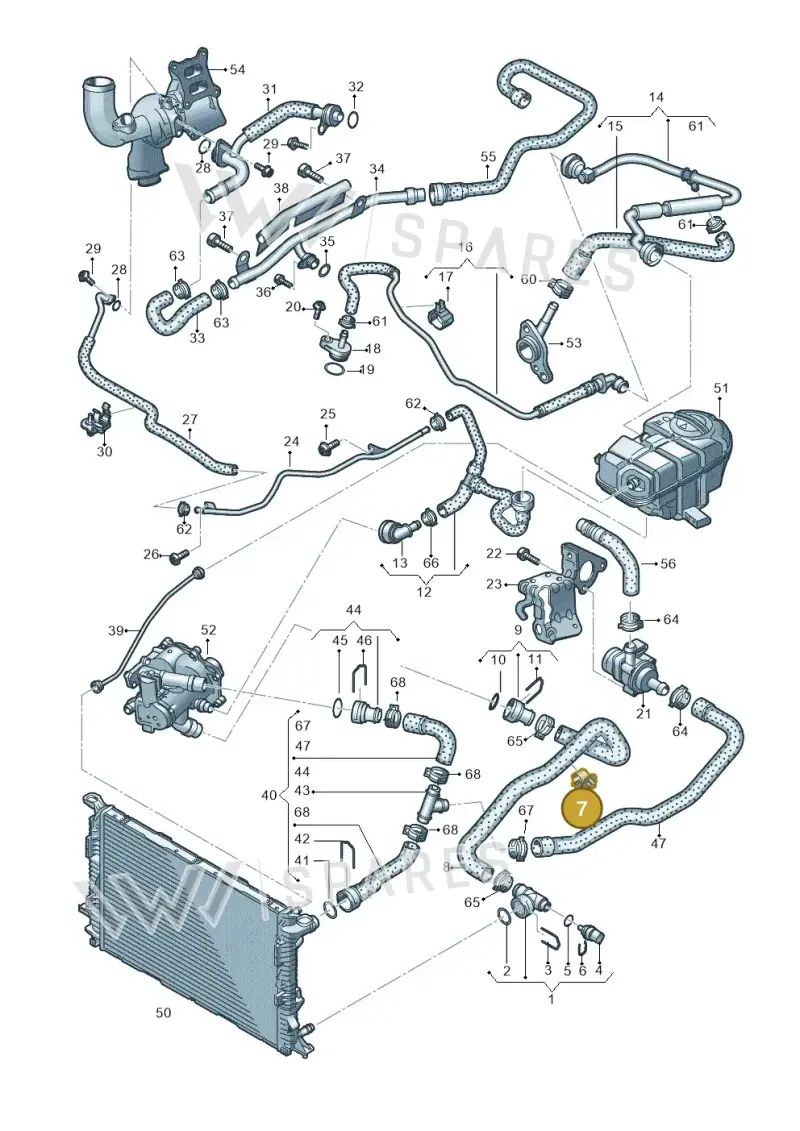 WHT005366 — Audi A6 (2014-2018) diagram 798121300, position 7
