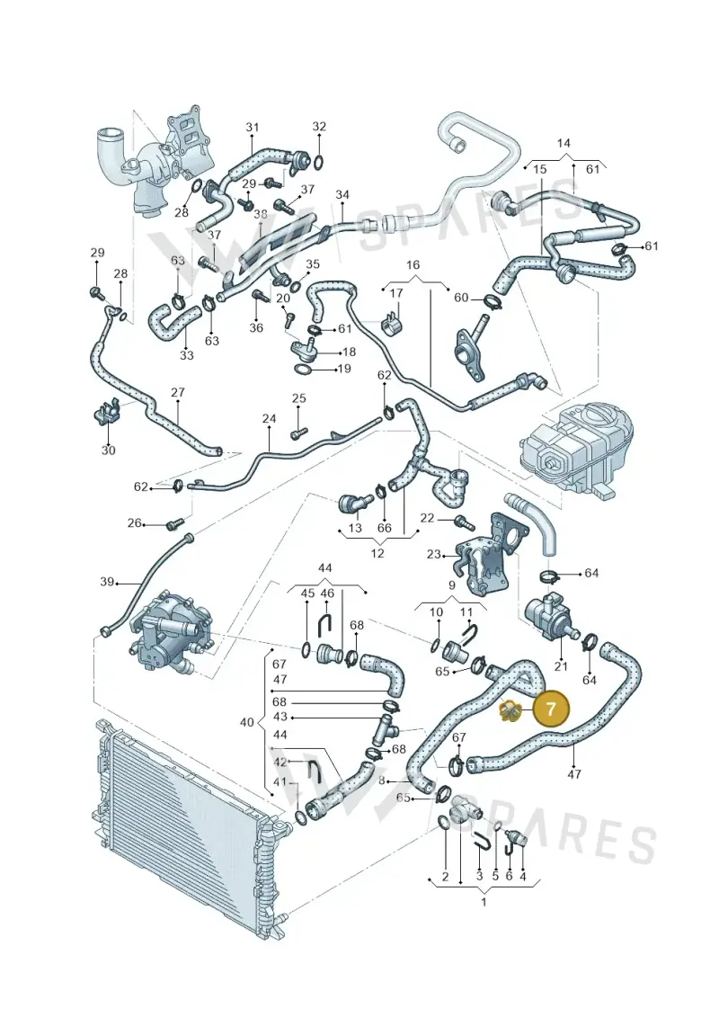 WHT005366 — Audi A6 1.8 (2015-2019) diagram 887121030, position 7