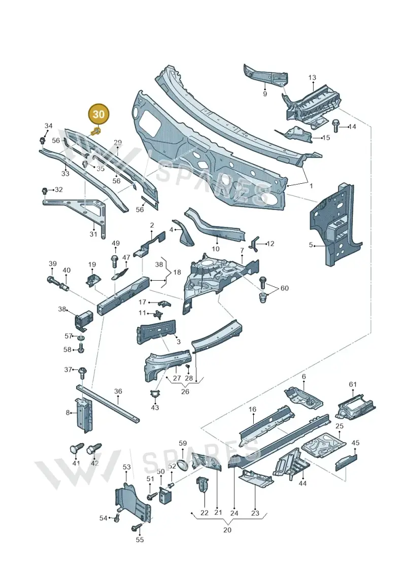 WHT005371 — Audi RS Q8 (2019-2025) diagram 429805000, position 30