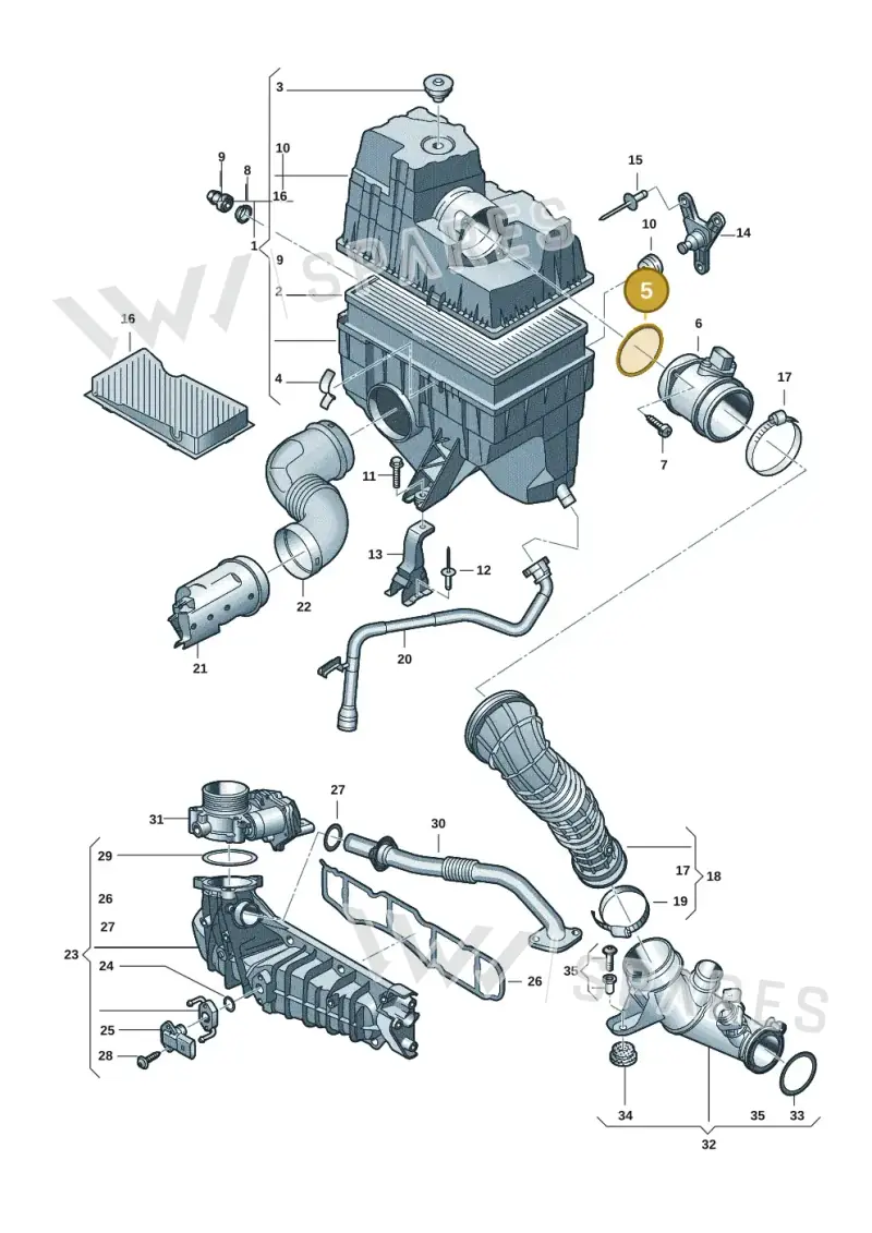 WHT005376 — Volkswagen Transport. multivan (2019-2024) diagram 7ep129020, position 5