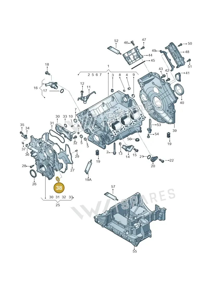 WHT005400 — Volkswagen Touareg BlueMotion (2014-2018) diagram 748103270, position 38