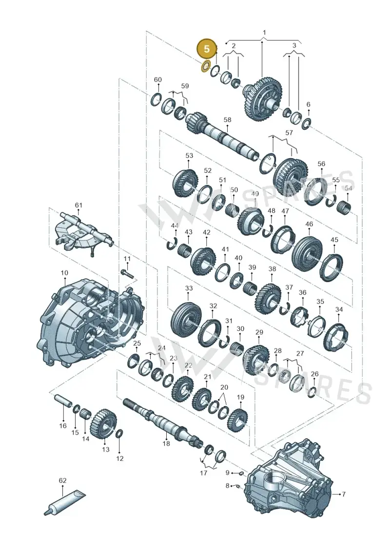 WHT005403A — Volkswagen Up! 1.0 BlueMotion (2016-2023) diagram 892300030, position 5