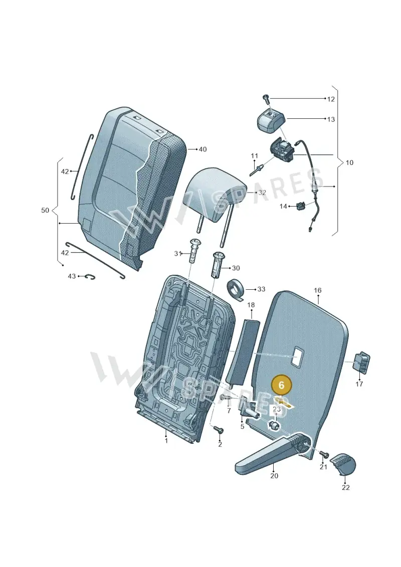 WHT005413 — Volkswagen Sharan BlueMotion (2015-2022) diagram 863883500, position 6