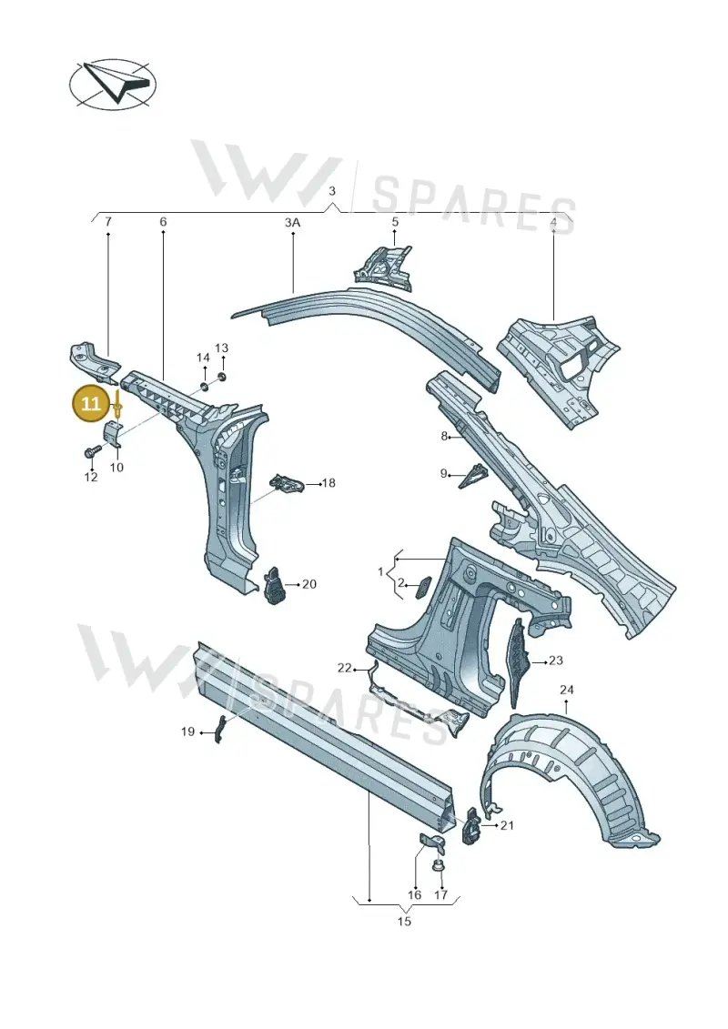 WHT005413A — Audi TT RS (2016-2023) diagram 850809000, position 11