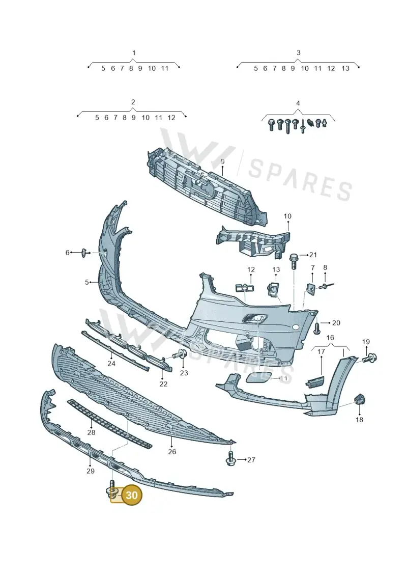 WHT005414 — Audi A6 Avant (2012-2018) diagram 738807150, position 30