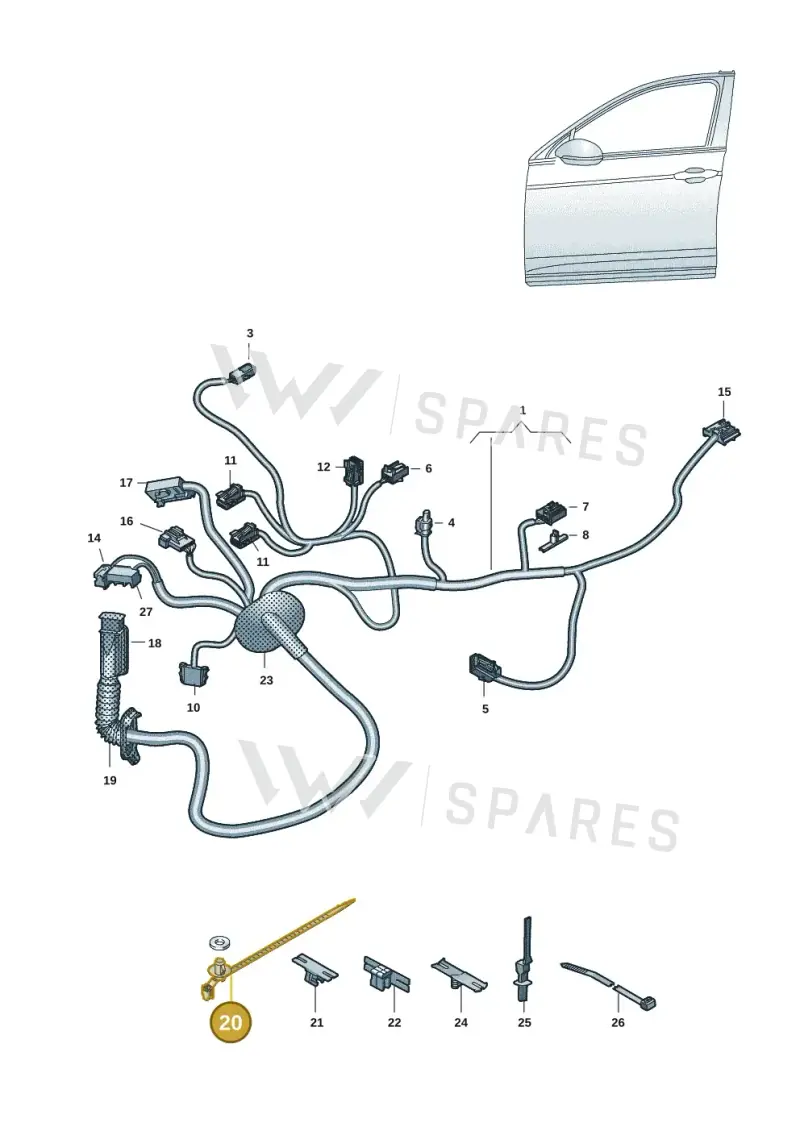 WHT005438 — Skoda Enyaq (2020-2021) diagram 10a972033, position 20