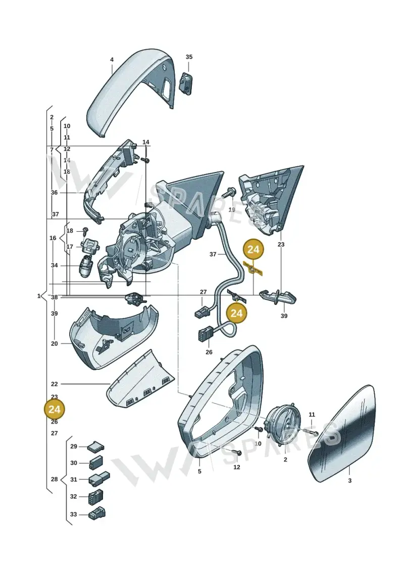 WHT005438 — Audi Q6 e-tron (2023-2025) diagram f5s857400, position 24
