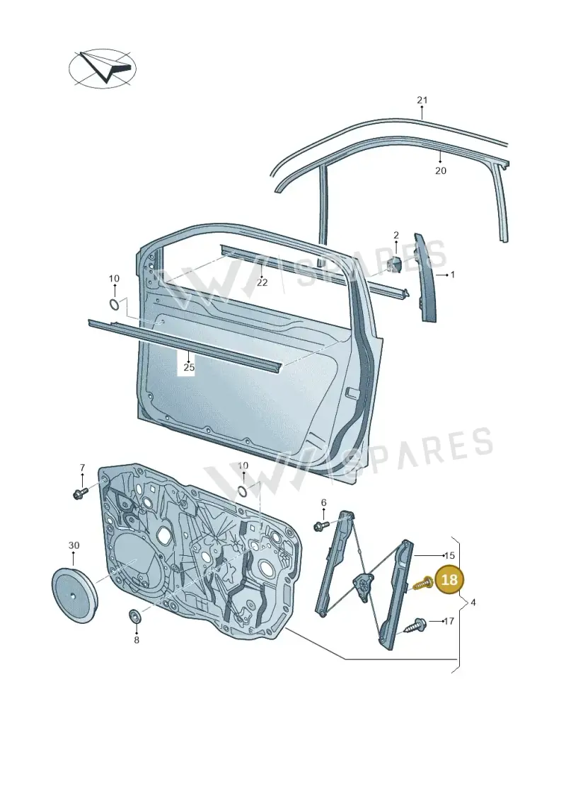 WHT005451 — Volkswagen Touareg BlueMotion (2014-2018) diagram 693837600, position 18