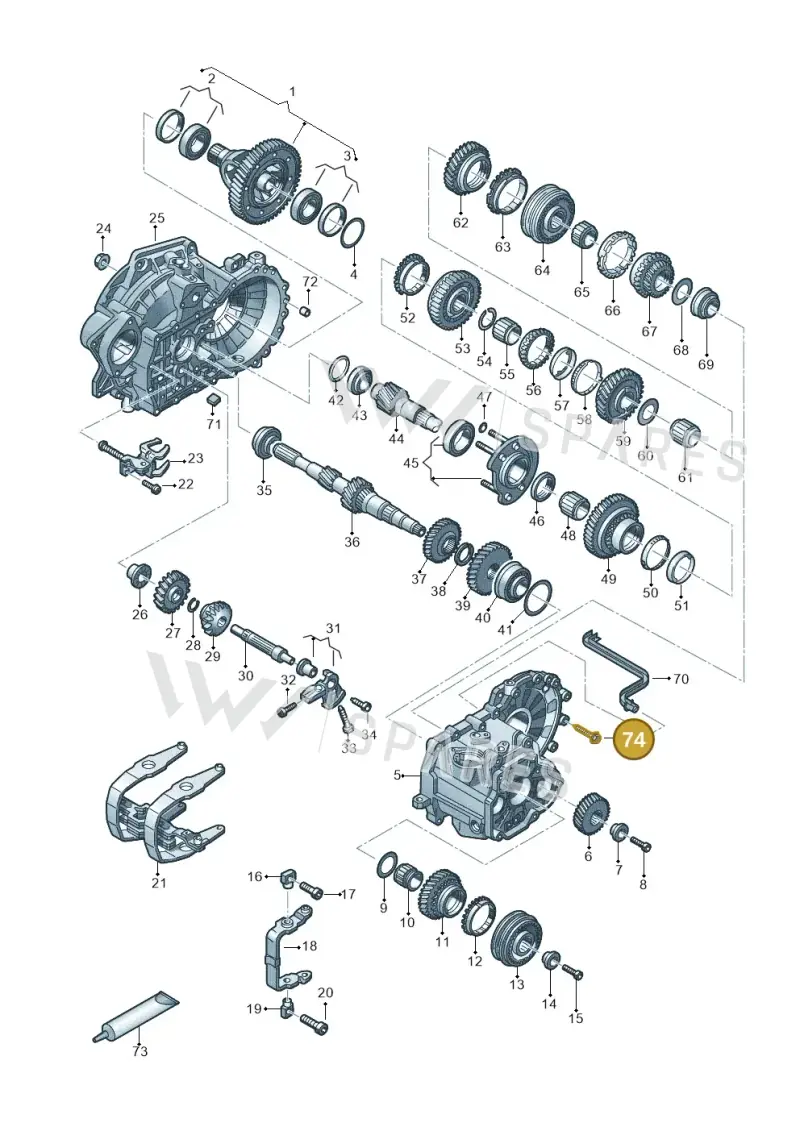 WHT005480 — Volkswagen T-Cross 1,0 (2018-2024) diagram 827315030, position 74