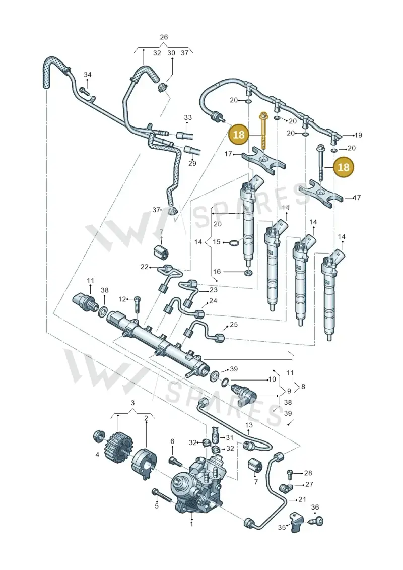 WHT005490 — Volkswagen Tiguan 2.0 4Motion (2017-2024) diagram 793130100, position 18