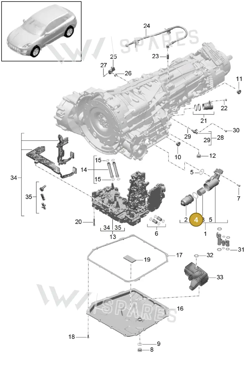 WHT005499A — Porsche Macan GTS (2013-2018) diagram p44320010, position 4
