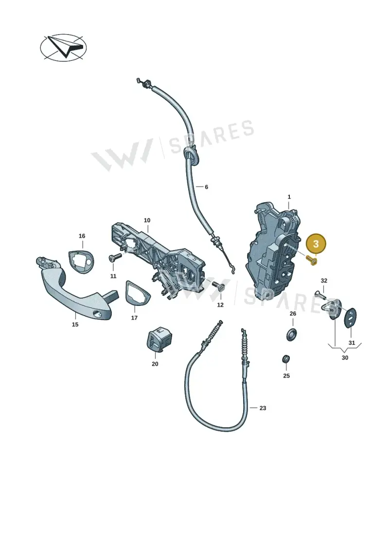 WHT005504A — Volkswagen ID.Buzz (2022-) diagram 2ka837000, position 3