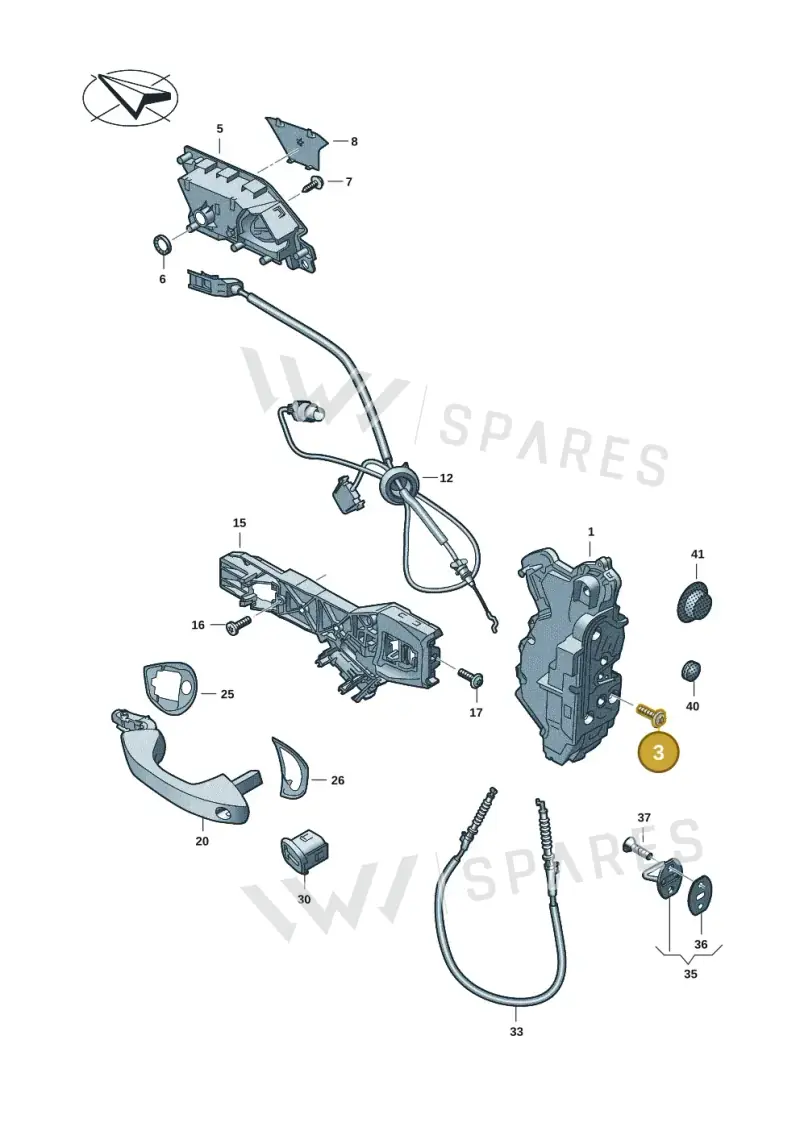 WHT005504A — Volkswagen Multivan (2021-) diagram 5h0837000, position 3