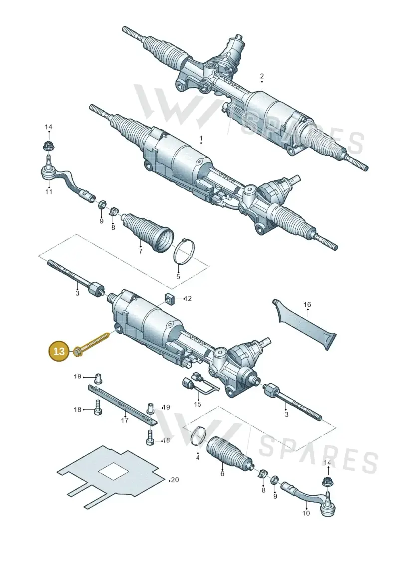 WHT005514 — Volkswagen Phideon (2016-2023) diagram 711423000, position 13