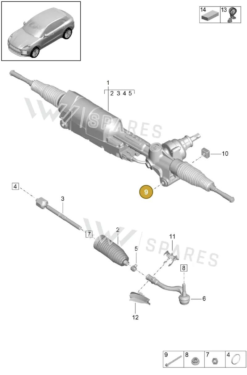 WHT005514 — Porsche Macan (2018-2022) diagram p52403000, position 9