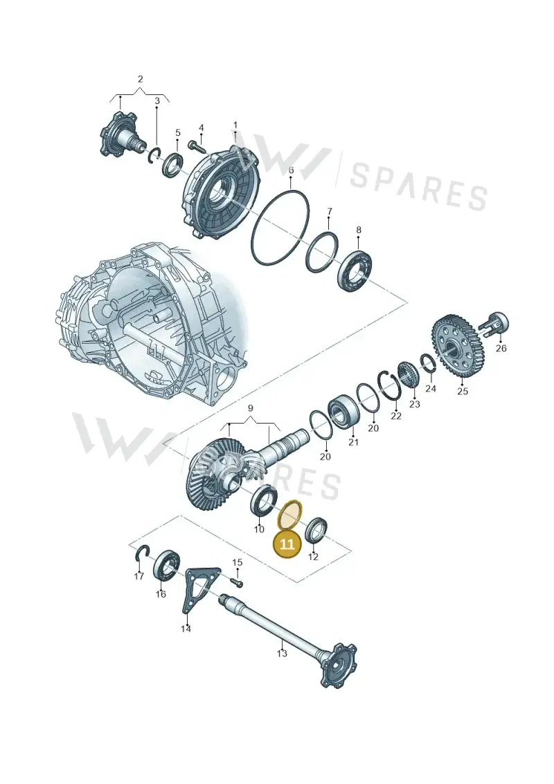 WHT005532AC — Audi Q5 (2016-2025) diagram 849409120, position 11