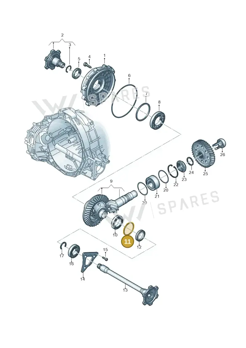 WHT005532AG — Audi Q5 (2016-2025) diagram 849409120, position 11