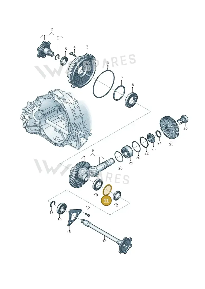 WHT005532AK — Audi Q5 (2016-2025) diagram 849409120, position 11