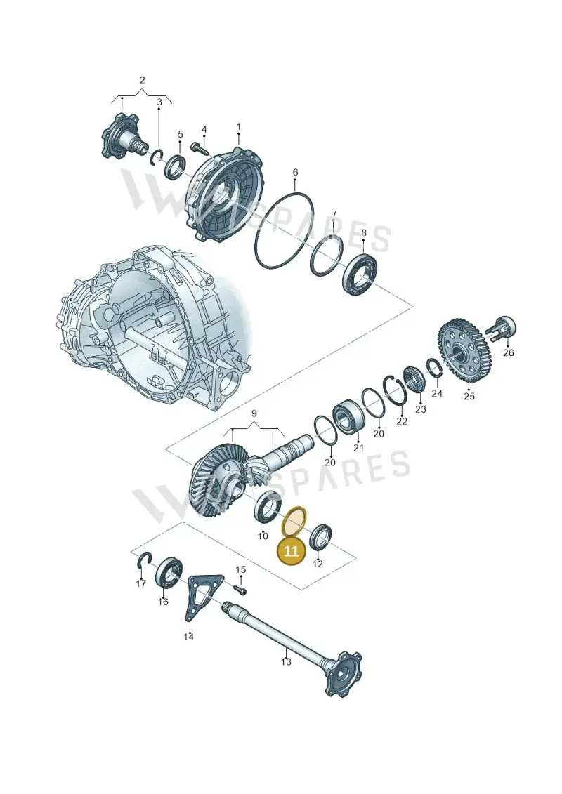 WHT005532W — Audi Q5 (2016-2025) diagram 849409120, position 11