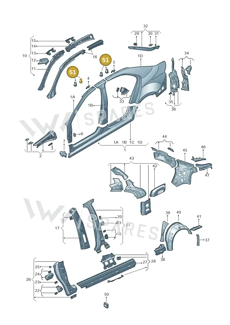 WHT005533 — Skoda Rapid (2012-2022) diagram 740809300, position 51