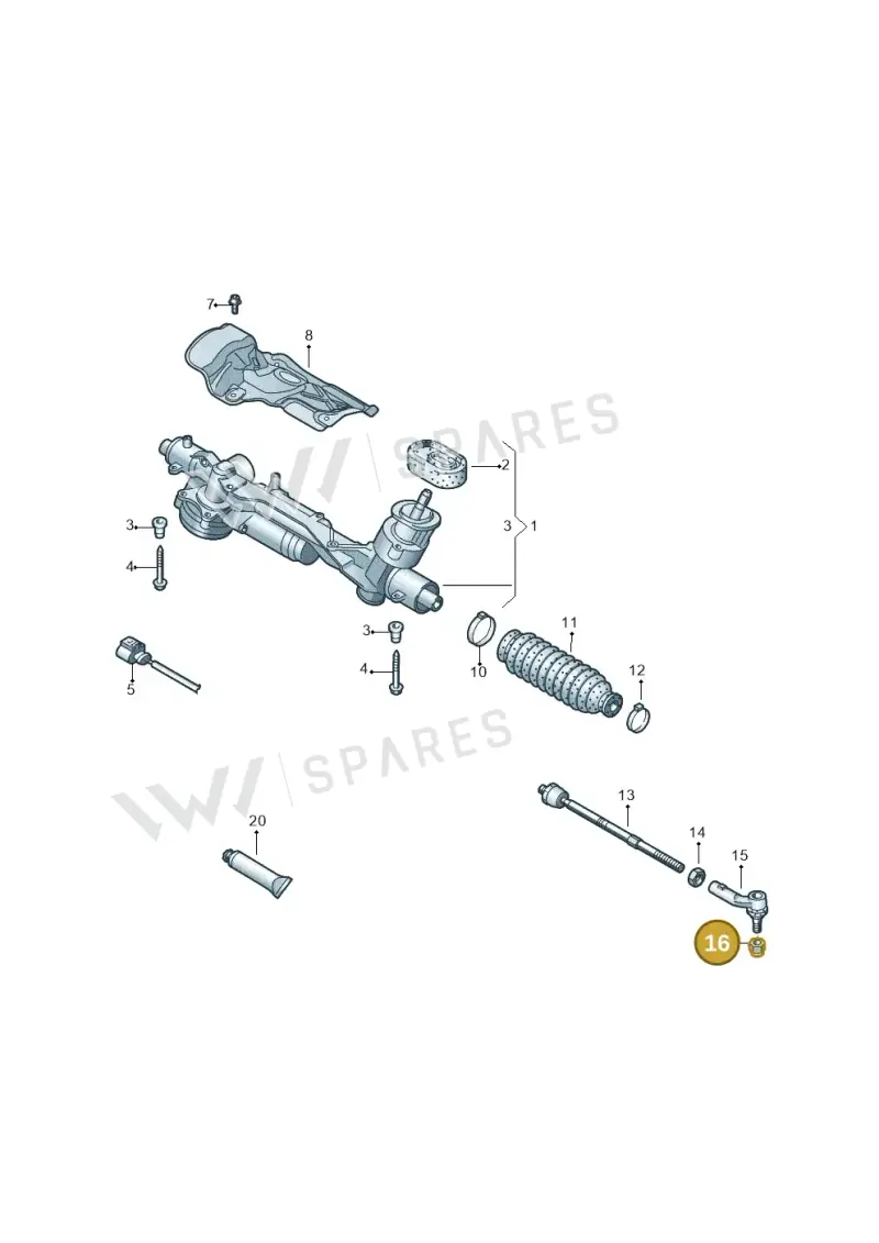 WHT005538 — Volkswagen Tiguan 2.0 (2023-) diagram 780423000, position 16