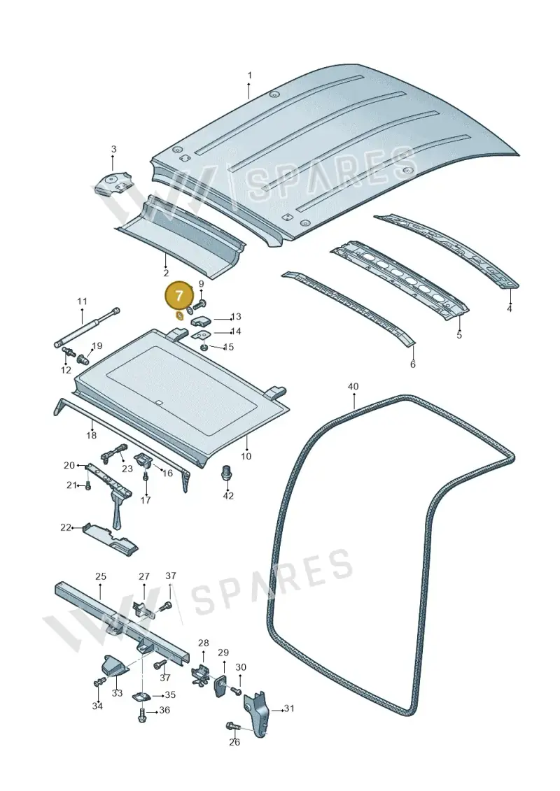 WHT005546 — Volkswagen Caddy kombi (2015-2020) diagram 443817020, position 7
