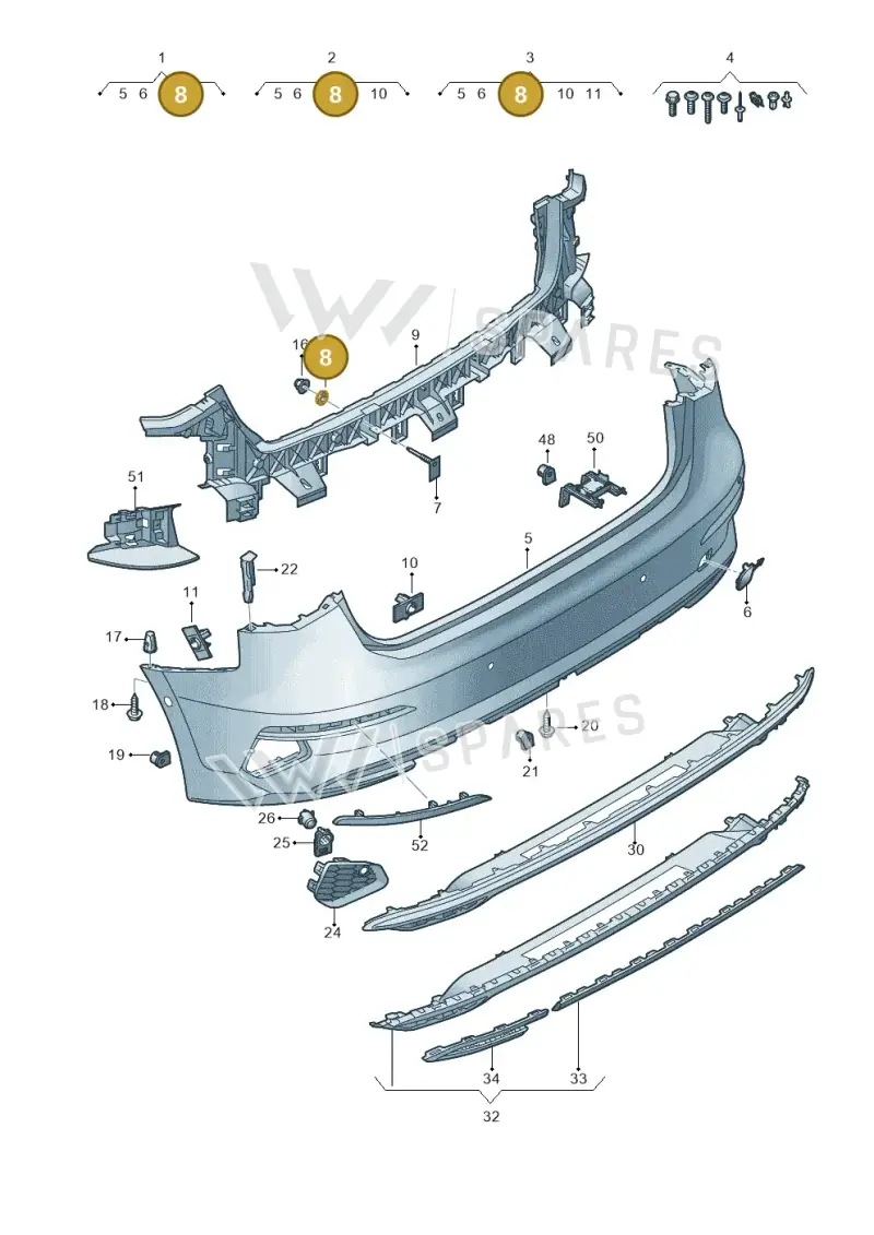 WHT005559 — Audi A3 Sportback (2019-2025) diagram 596807600, position 8