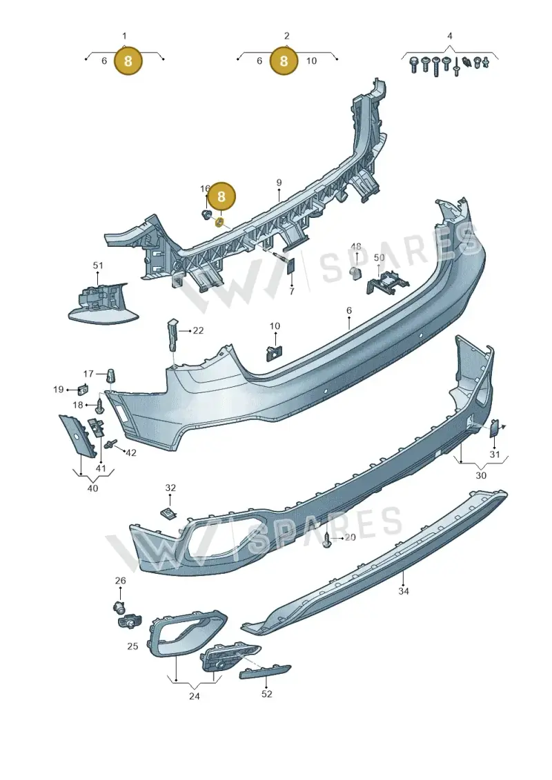 WHT005559 — Audi A3 Sportback (2019-2025) diagram 596807800, position 8