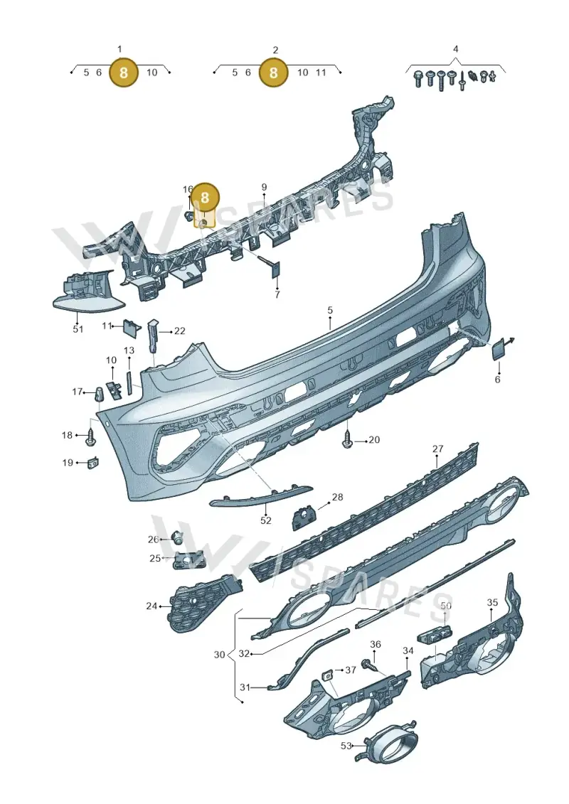 WHT005559 — Audi A3 Sportback (2019-2025) diagram 596807900, position 8
