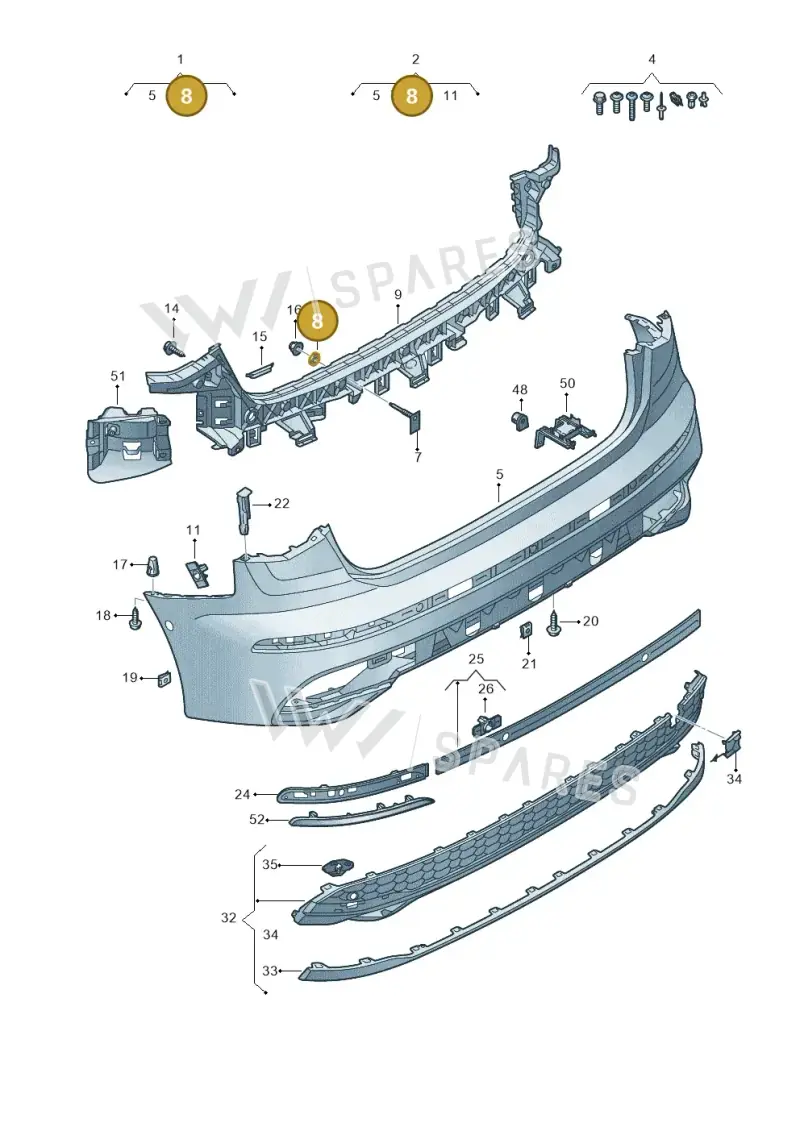 WHT005559 — Audi A3 Sportback (2019-2025) diagram 596807625, position 8