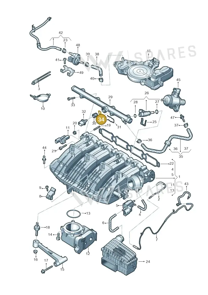 WHT005568 — Volkswagen Sharan BlueMotion (2015-2022) diagram 773133300, position 34