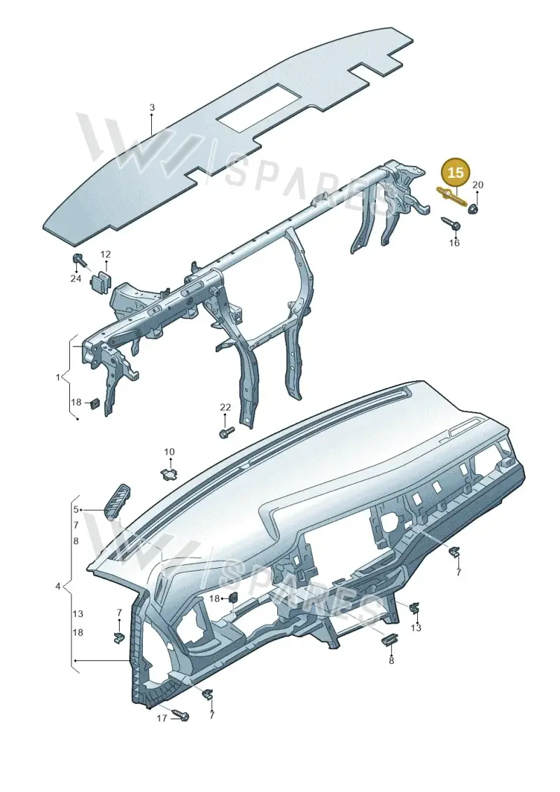 WHT005586 — Volkswagen Taigo (2021-2024) diagram 837857000, position 15