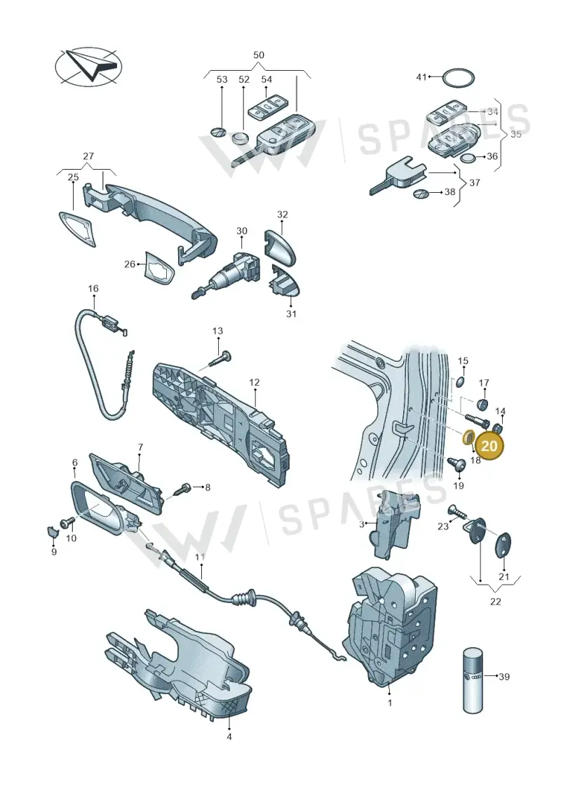 WHT005589 — SEAT Alhambra Stylance (2010-2013) diagram 651837000, position 20