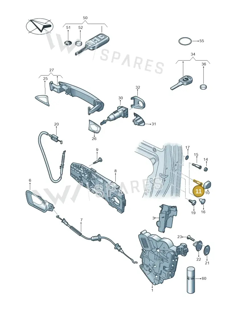WHT005589 — SEAT Alhambra (2015-2022) diagram 727837000, position 11