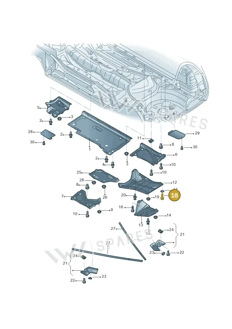 WHT005596 — Volkswagen Phideon (2016-2023) diagram 251825000, position 18