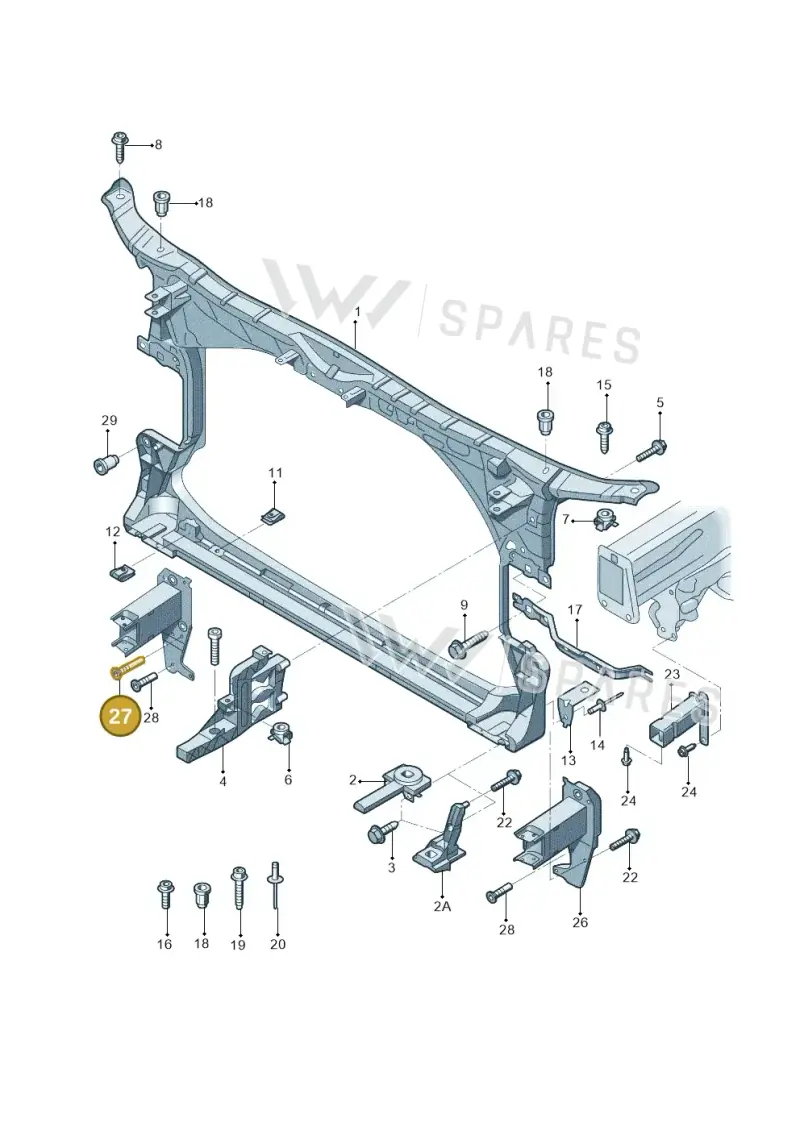 WHT005605 — Audi A6 1.8 (2015-2019) diagram 887805000, position 27