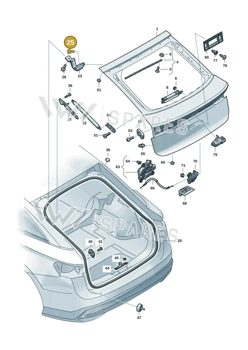 WHT005609 — Volkswagen ID.7 Limousine Pro (2023-) diagram 14b827000, position 25