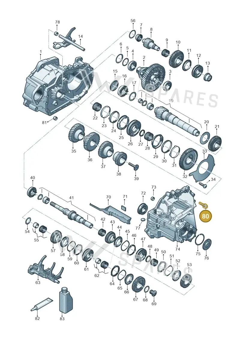 WHT005631B — Volkswagen Caddy Maxi Kombi (2020-2024) diagram 5h0311150, position 80