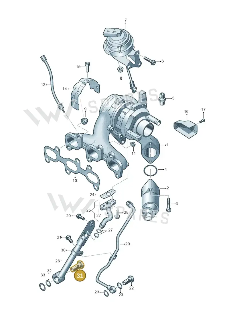 WHT005635A — Volkswagen Polo (2012-2014) diagram 672145500, position 31