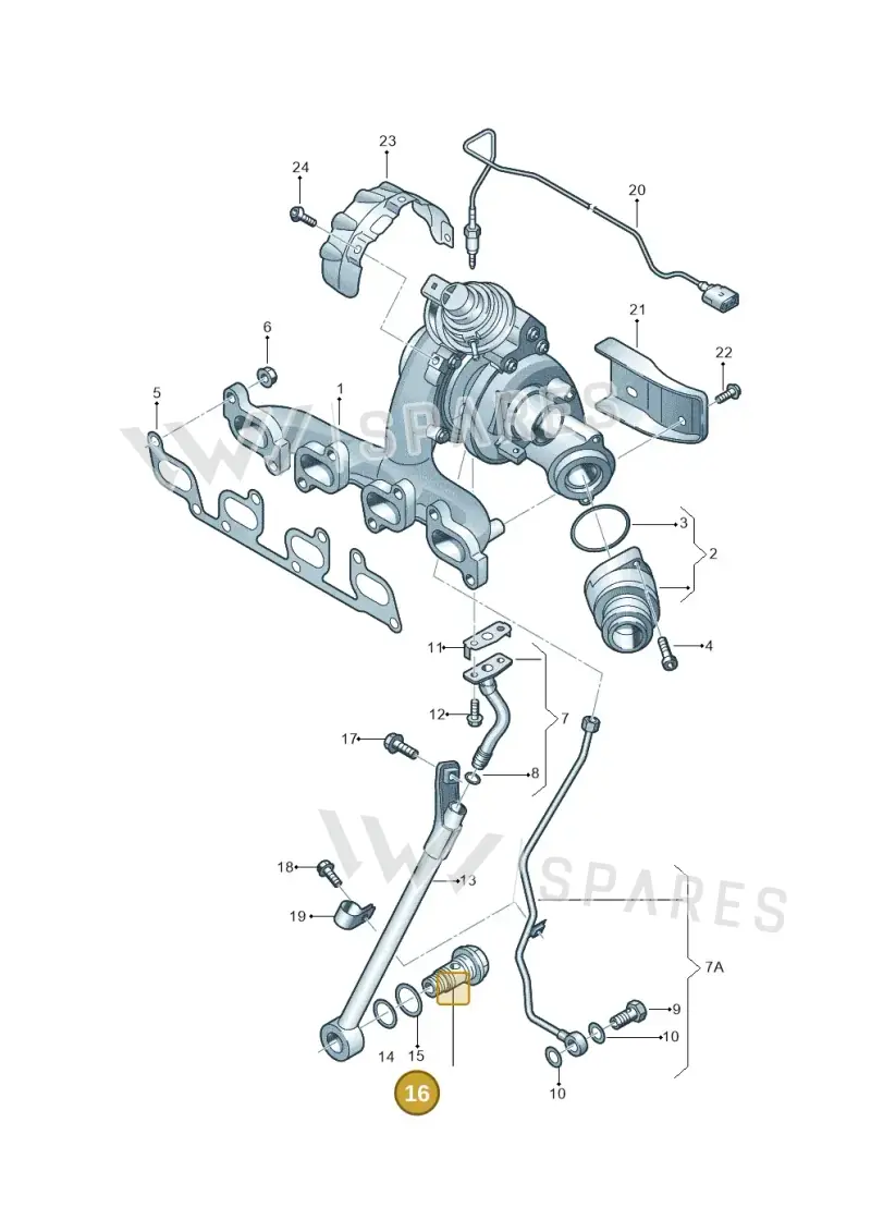 WHT005635A — Volkswagen Passat CC (2011-2016) diagram 737145670, position 16