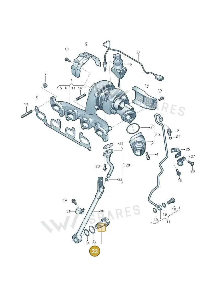 WHT005635A — Volkswagen Caddy kombi (2015-2020) diagram 866145660, position 33