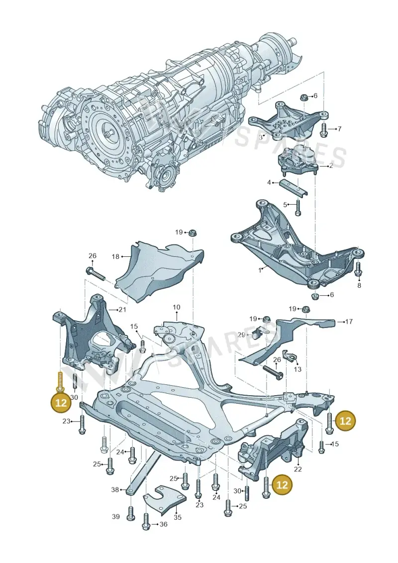 WHT005657 — Audi A5 Cabriolet (2016-2025) diagram 848399700, position 12