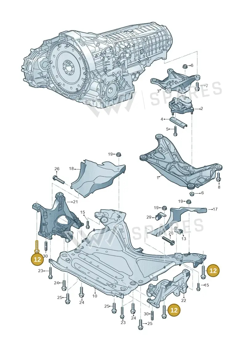 WHT005657 — Audi A5 Sportback (2016-2025) diagram 849399400, position 12