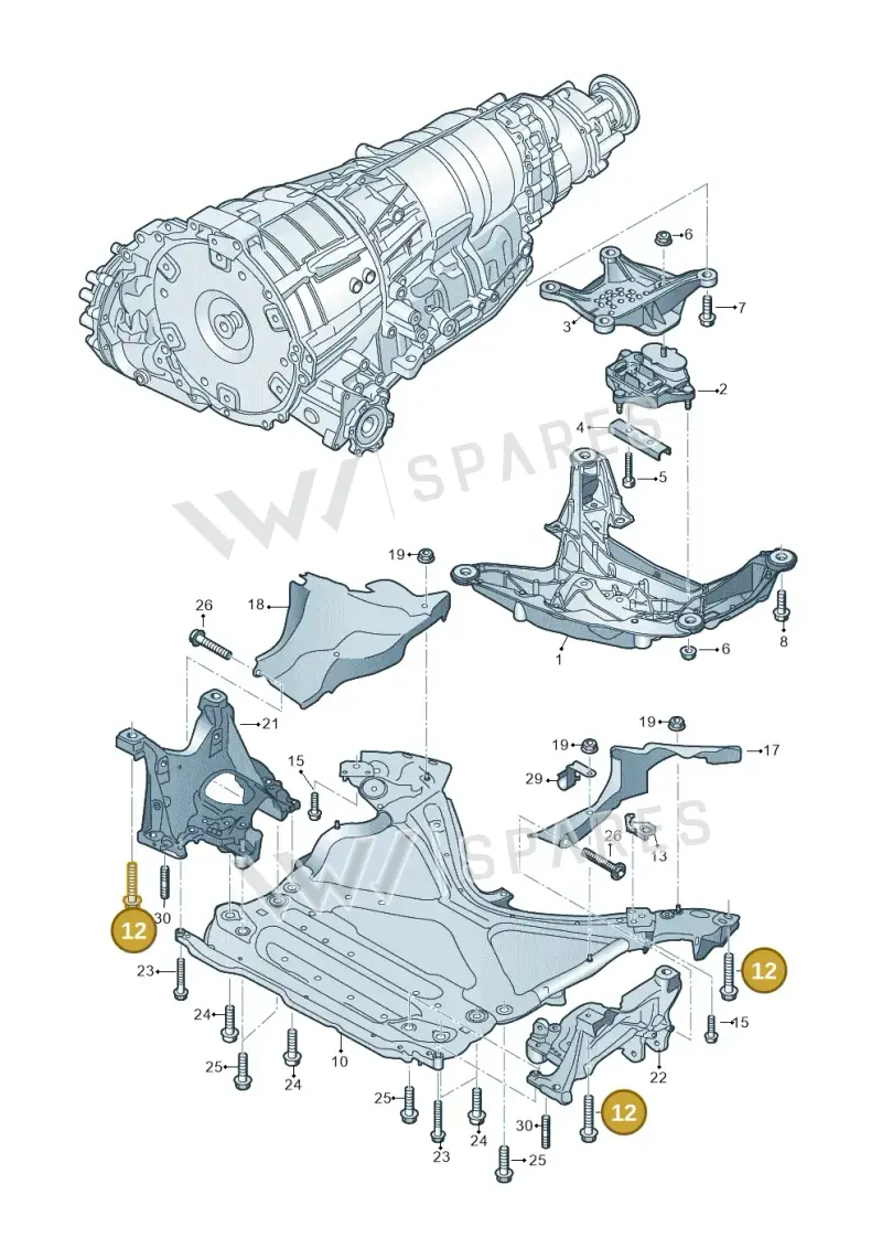 WHT005657 — Audi RS4 Avant (2017-2025) diagram 849399900, position 12