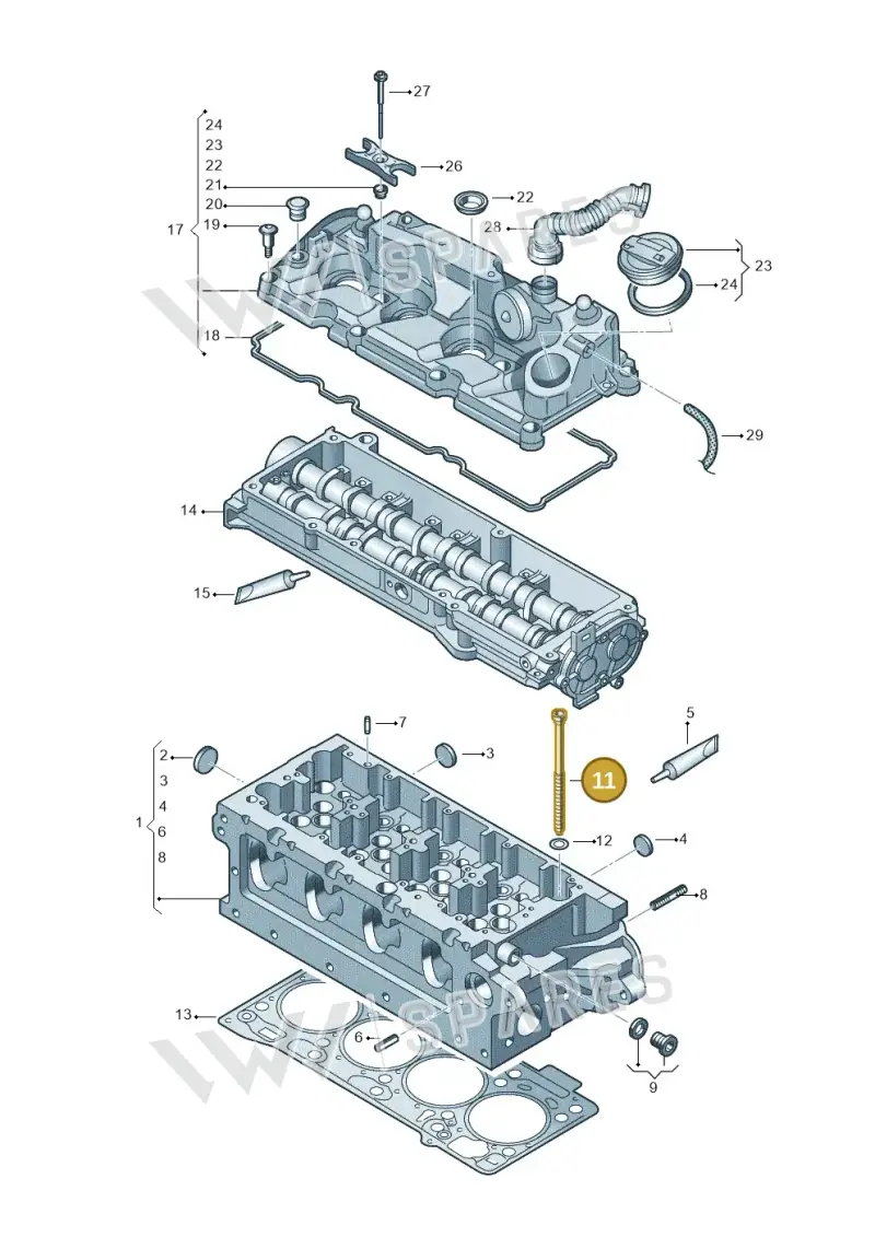 WHT005673 — Volkswagen Tiguan 2.0 4Motion (2017-2024) diagram 746103500, position 11