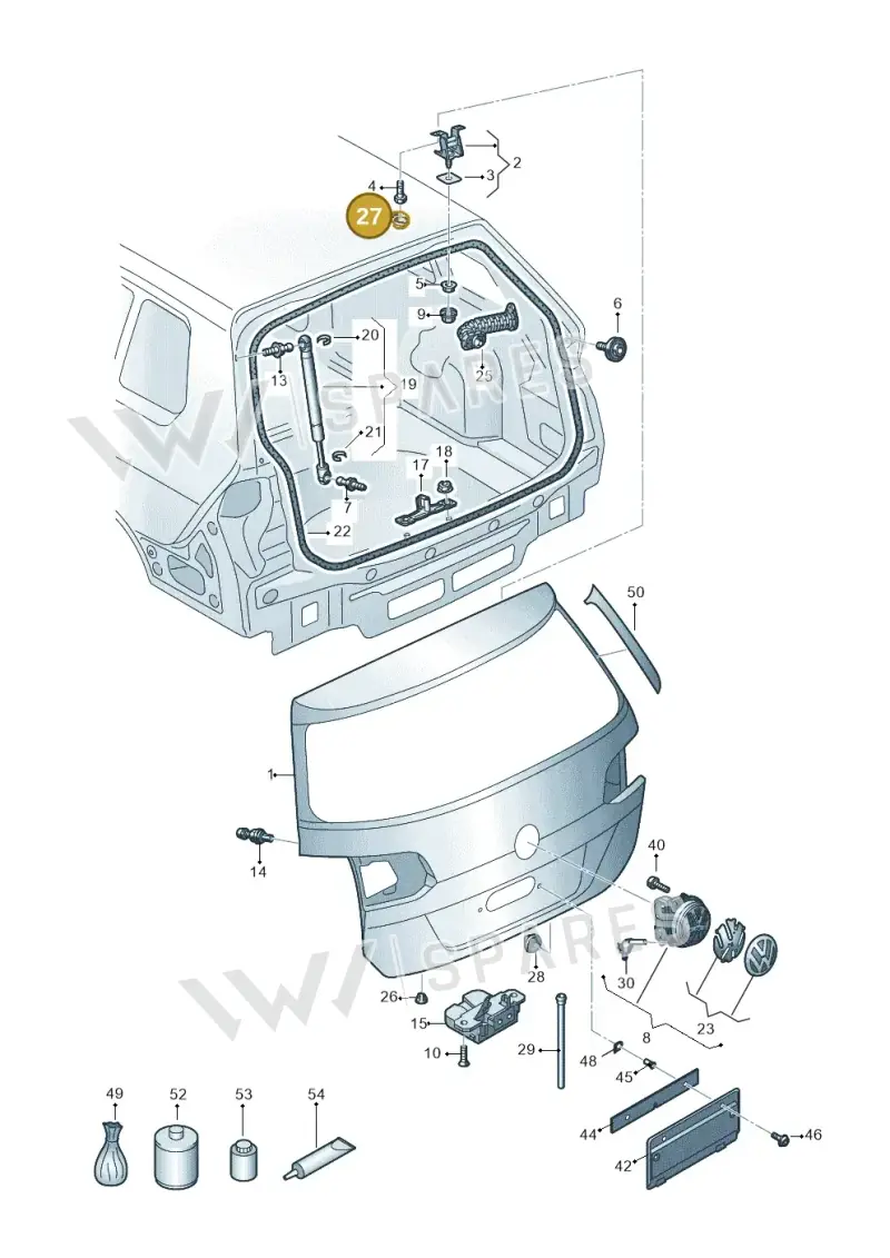 WHT005726 — Volkswagen Golf 2.0 (2016-2020) diagram 763827100, position 27