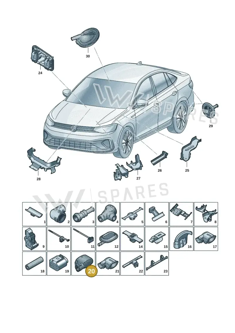WHT005731 — Volkswagen Virtus 1,0 (2022-) diagram 62a972001, position 20