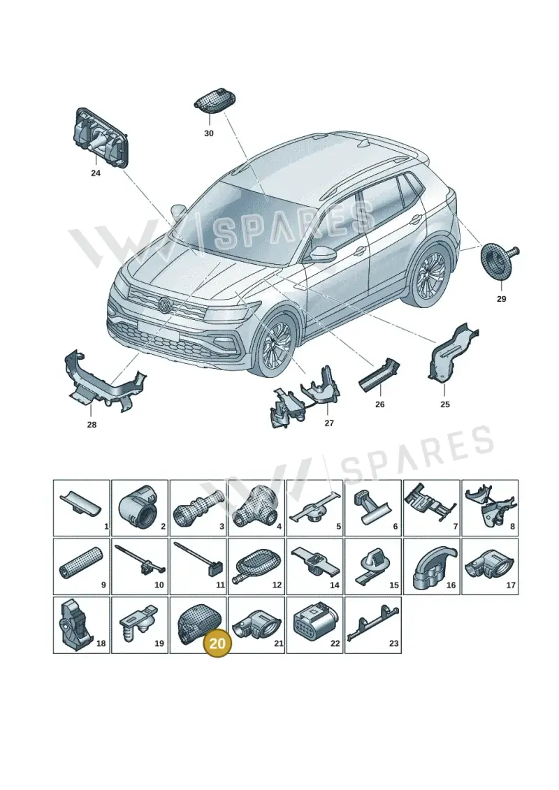 WHT005731 — Volkswagen Taigun 1.0 (2021-) diagram 62i971081, position 20