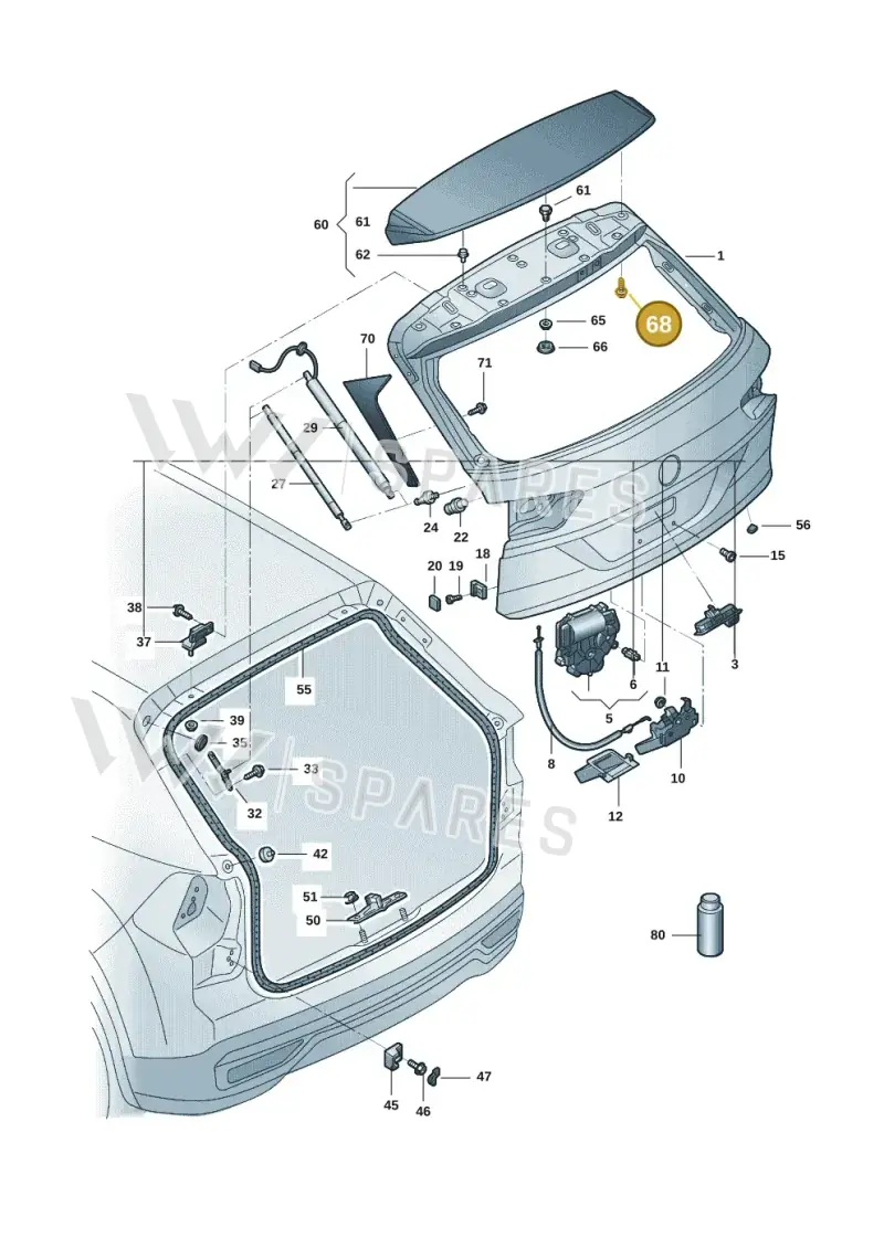 WHT005751 — Volkswagen Tiguan (2024-) diagram 57d827000, position 68