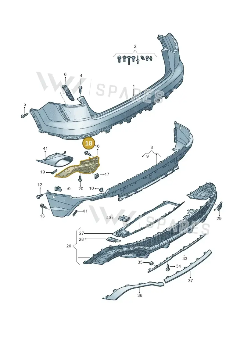 WHT005764 — Audi RS Q8 (2019-2025) diagram 595807600, position 18